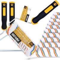 10X Malerwalze Farbroller 18 Cm Malerrolle Farbwalze Lackroller Acryl 2X Griff