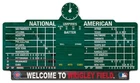 Chicago Cubs Wrigley Field Scoreboard Design Wood Sign - 11" x 17" [NEW] Wall