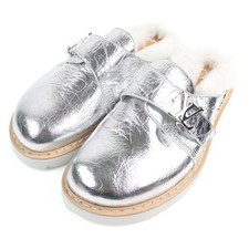 Excellent LOUIS VUITTON Sandals Monogram Flower with LV Initial Belt leather 7