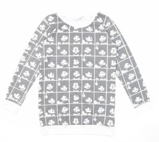 Womens UK 6 Regular Disney Grey Pullover Sweatshirt