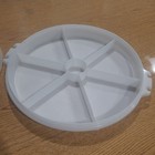 Vintage 12" Tupperware Divided Serving Container Tray 405-1 with Lid Seal White — photo 2