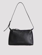 BRUNELLO CUCINELLI WOMEN'S BLACK LEATHER SHOULDER BAG MSRP $2860