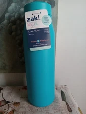 Zak Designs 20oz Double Walled Stainless Steel Water Bottle Turquoise BPA FREE 