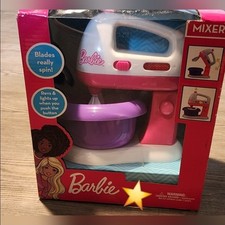 Barbie Mixer Play Set Toy Pink Lights Up Revs Moving Blades Gift New