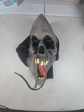 Vintage 1995 Paper Magic Group Halloween Screaming Skull Latex Rubber Mask with