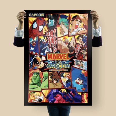 Marvel vs Capcom Poster | Clash of Super Heroes 1998 | Capcom Arcade Art
