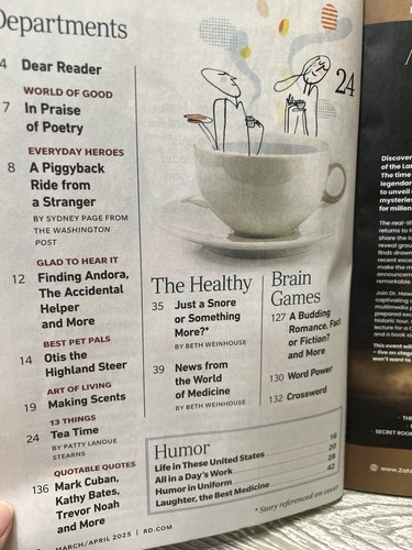 Reader’s Digest Large Print Version March/April 2025 Magazine - Picture 4 of 4
