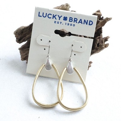 Lucky Brand Earrings Elegant Teardrop Design Fashion Jewelry