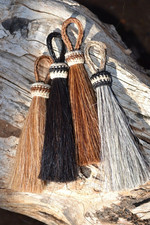 3" Horse Hair Tassels with Loop - Natural Colors