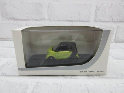 Mini car 1/43 Smart Fortwo Cabrio black/yellow dealer genuine model car From