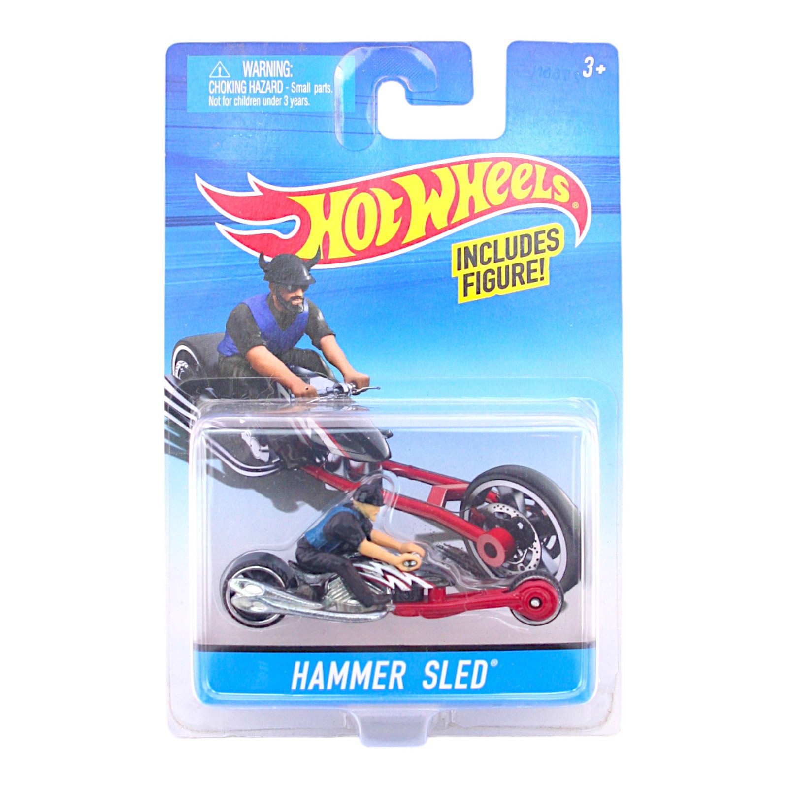 Hot Wheels Hammer Sled motorcycle and rider 1:64 diecast toy bike