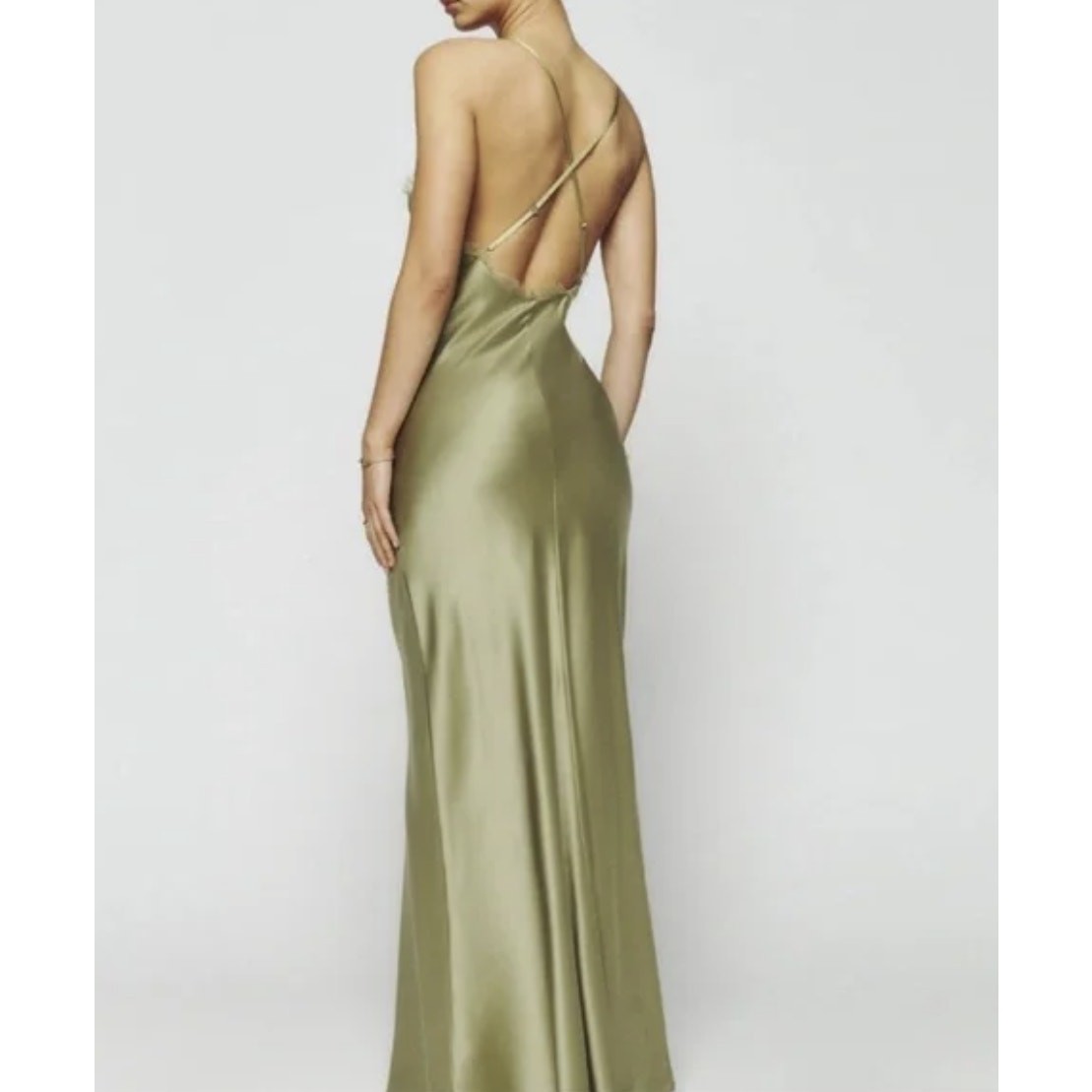 green emerald velvet dress Rent The Selia Green Linen Dress By Reformation
