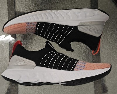 Size 9 - Nike React Phantom Run Flyknit 2 Black Team Orange 02