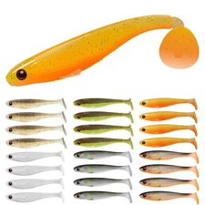 24PCS Fishing Lures for Bass Trout Crappie Paddle Tail Swimbaits Freshwater S...