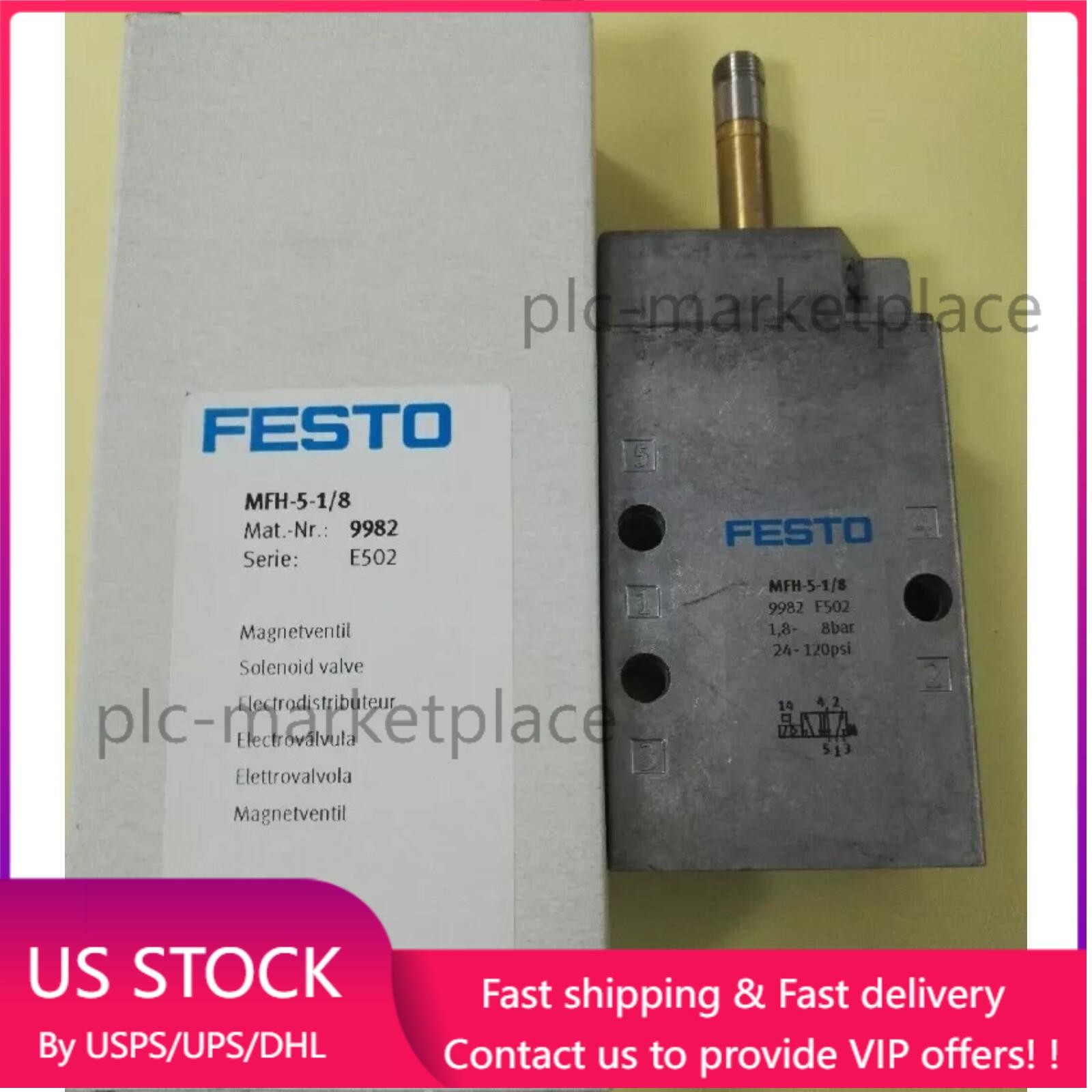 NEW FESTO 9982 MFH-5-1/8 Solenoid valve Width 26 mm