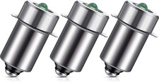 3 Pieces 3-6V LED Bulb Flashlight Replacement Bulb 3W Dc3V P13.5S LED Flashlight