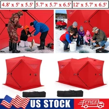 Pop-up Insulated Ice Fishing Tent Ourdoor Portable Ice Fishing Shelter with Bag