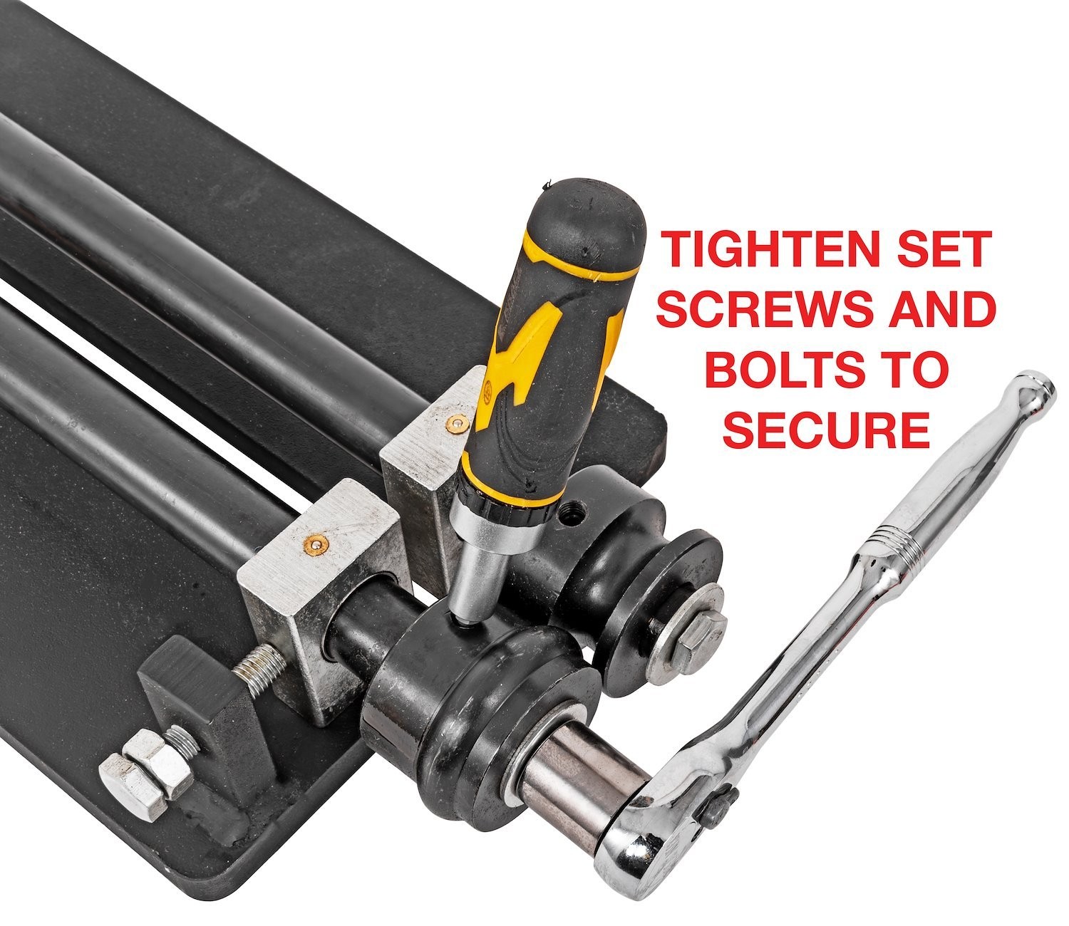 JEGS 81235 Bead Roller with Mandrels - Vise Mount - 17 Deep Throat