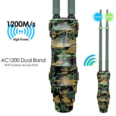 WAVLINK AC1200 Outdoor Dual Band WLAN Extender PoE, IP67, 3 Betriebsmodi, 2×7dBi