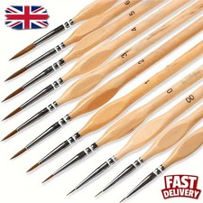 11 x Fine Detail ARTIST PAINT BRUSH SET Acrylic Watercolour Miniature Modelling