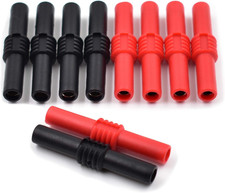 10Pcs Insulated 4Mm Banana Plug Coupler Female to Female Banana Socket Jack Conn