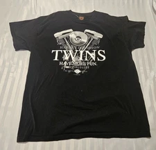 1998 Las Vegas Harley Davidson Twins Have More Fun Biker T-Shirt Size XL