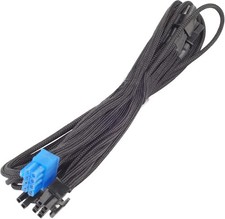 PCIE 8Pin to Dual 6 2Pin GPU Cable Black Sleeved 550 150mm Modular