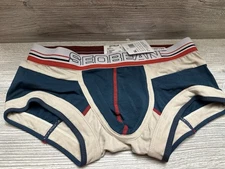 SEOBEAN NEW MEN'S COTTON SPLICE LOW RISE BOXER BRIEF UNDERWEAR SHORTS Size XL