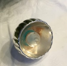 Alt Christbaumschmuck seltene eingedrückte Kugel gestaltet Innen wie ein Auge381