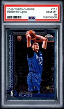 2025-26 Topps Chrome Cooper Flagg Rookie Rc Psa 10 #251