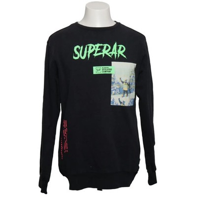 Spielkind, Sweatshirt, Größe: L, Schwarz, Baumwolle, Print, Herren #iYa
