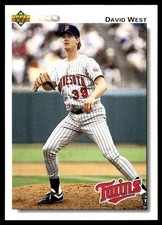 David West 1992 Upper Deck #548 Twins MLB READ FREE SHIPPING AutographDen
