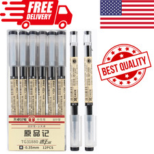 Black Gel Ink Pen, Ultra Fine Point 0.35Mm,Gel Pens, 12 Count Office School Sta