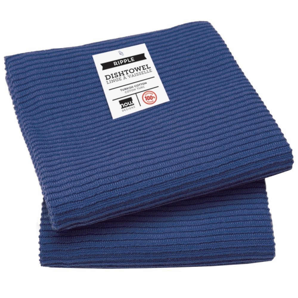 Ripple Kitchen Towel, Set of 2, Indigo