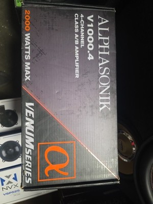 Alphasonik Venum Series V1000.4 4 Channel 2000 Watt Class A/B Car Amplifier