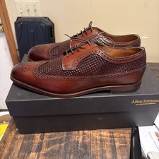 Allen Edmonds Leiden Brown Leather Wingtip Blucher Dress Shoes Mens Size 13 B Allen Edmonds Leiden Mens 9 D Walnut Leather Wingtip Blucher  main image 4