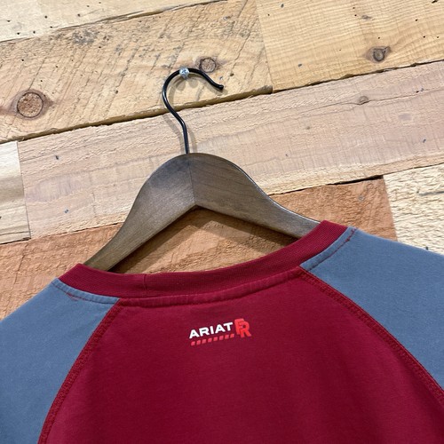 Men’s Ariat FR Work Shirt Size XL Flame Resistant Red Grey Long Sleeve 2112 - Picture 6 of 8