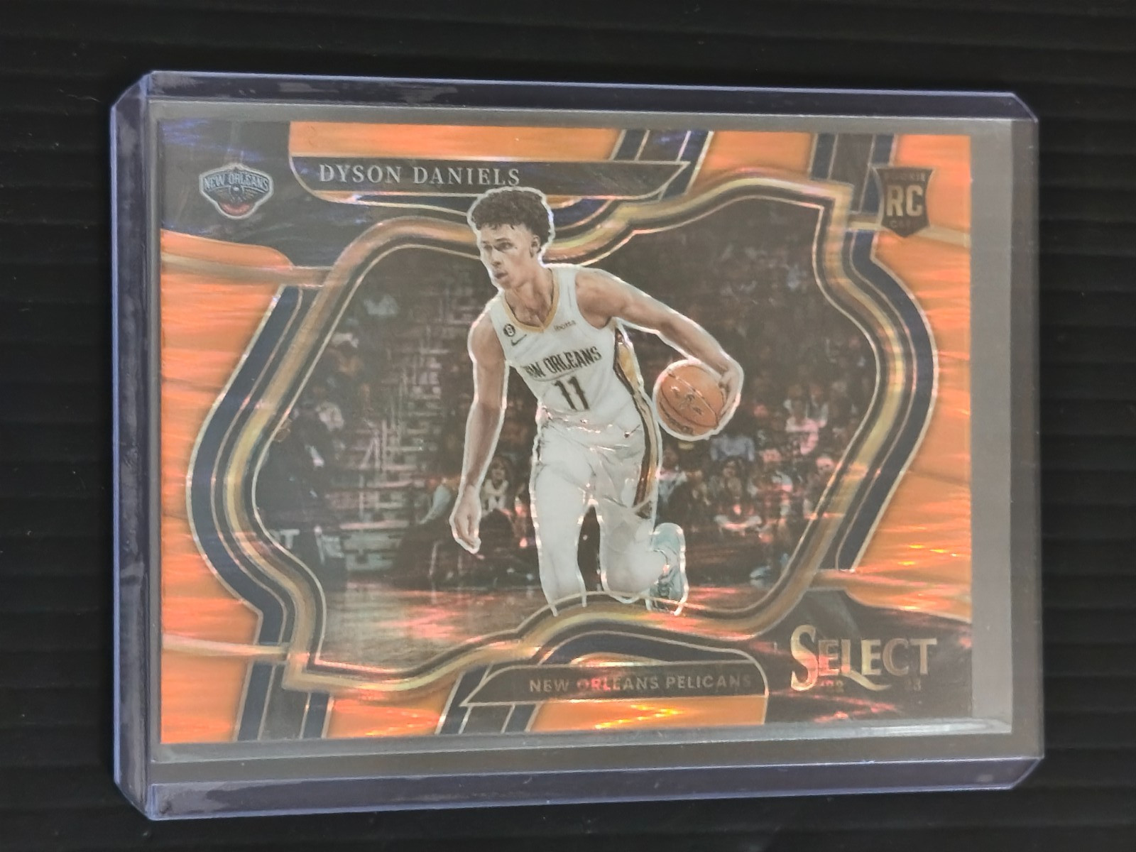 2022-23 Panini Select Dyson Daniels RC ROOKIE Courtside Orange Flash #271 SP AUS