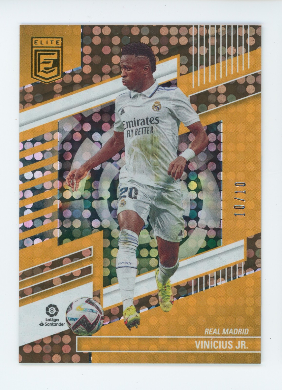 2022-23 Vinicius Junior Panini Donruss Elite Gold Circles Real Madrid Card 10/10