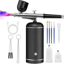 Airbrush Kit with Compressor - 48PSI High-Pressure, Non-Clogging Air Brush Set C
