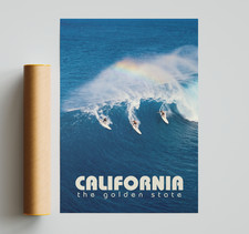 Surfing Poster, Surf Poster, Surf Print, Surf Art, California Poster, Surfing