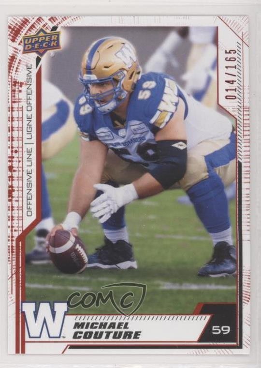 2020 Upper Deck CFL Red 14/165 Michael Couture #76 a0s