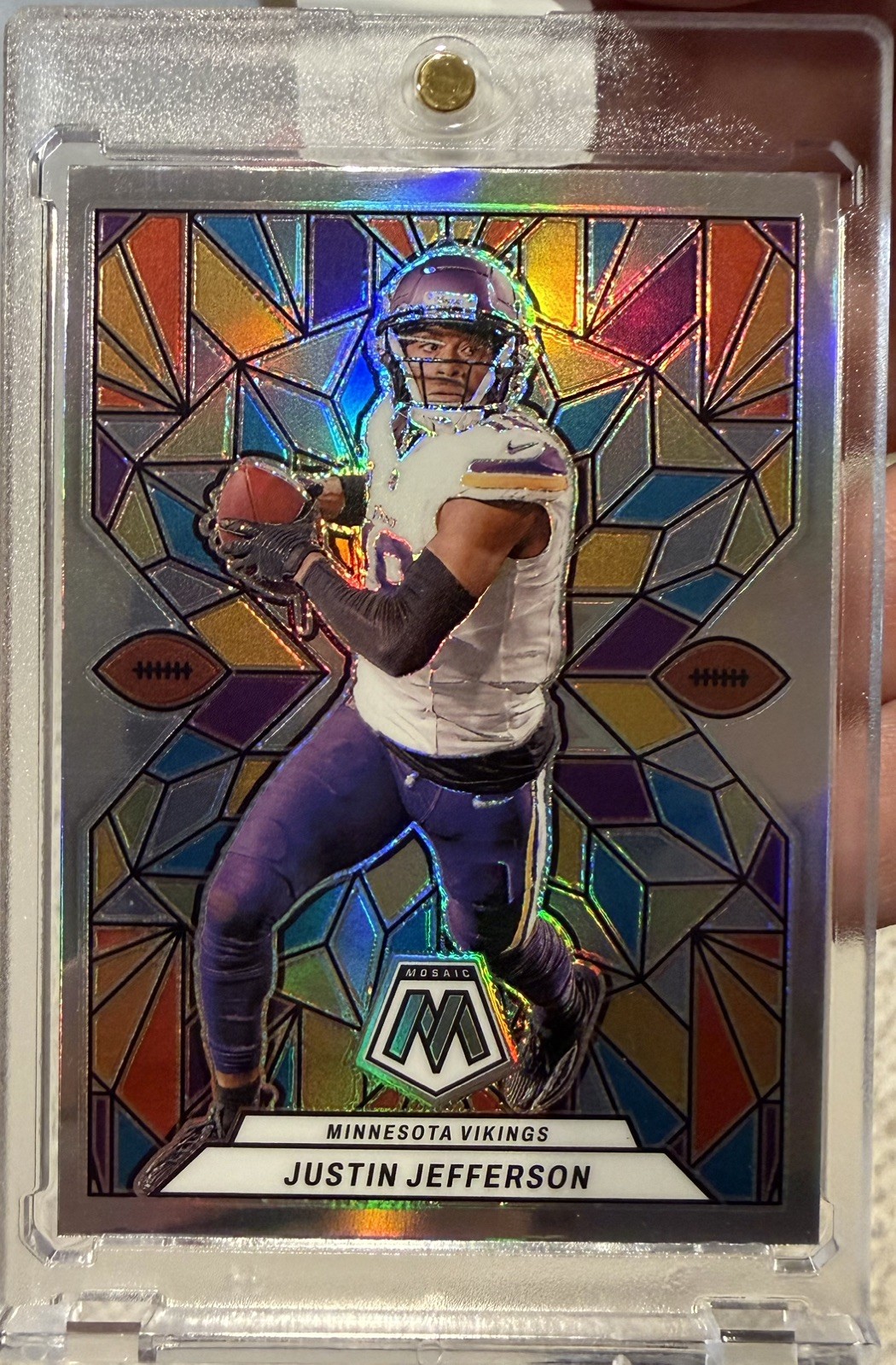 Justin Jefferson 2024 Panini Mosaic Stained Glass #SG-11 Minnesota Vikings