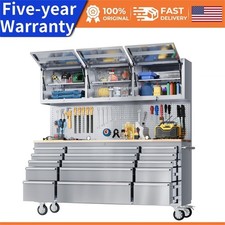 72-inch Heavy-duty Rolling Tool Chest Mobile Workbench Steel Storage Cabinet