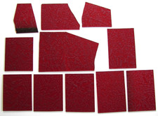 Antique Stained Glass Small Sheets Pieces Dark Red Glue Chip AS-IS READ DESCRIPT