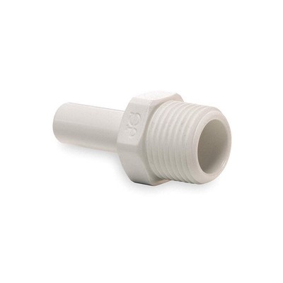 JOHN GUEST PP051222W-PK10 Adapter,Tube OD 3/8 In.,Poly,PK10 1WTN4