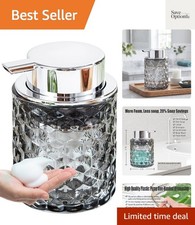 Foaming Hand Soap Dispenser, Refillable Clear Glass Foam Pump Bottle for Liqu...