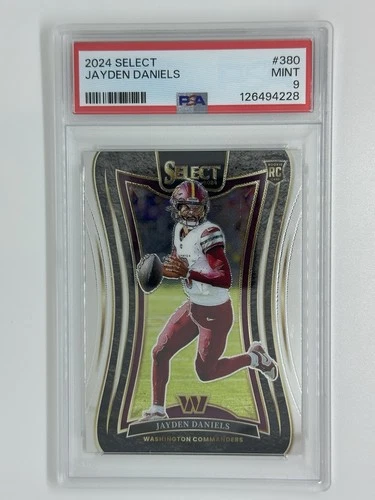 JAYDEN DANIELS 2024 SELECT SUITE LEVEL ROOKIE COMMANDERS RC PSA 9 MINT