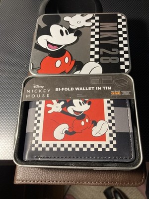 Disney Mickey Mouse Bi-Fold Wallet Tin MKY 28 Concept One Brand New W Tags