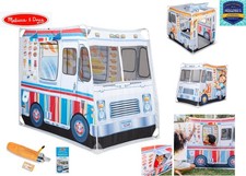 Melissa Doug Food Truck EASY Play Tent LARGE For Multiple Kids BBQ Ice Cream